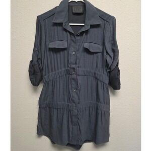 Richard Chai LOVE Women's‎ Gray Button Down Shirt Dress Tunic